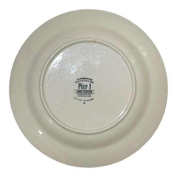 Set of 4 Pier 1 Macintosh Earthenware Salad/Dessert Plates Angleterre England 8" - Picture 5 of 11